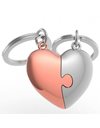 ΜΠΡΕΛΟΚ METALMORPHOSE HEART PUZZLE ROSE GOLD & SILVER