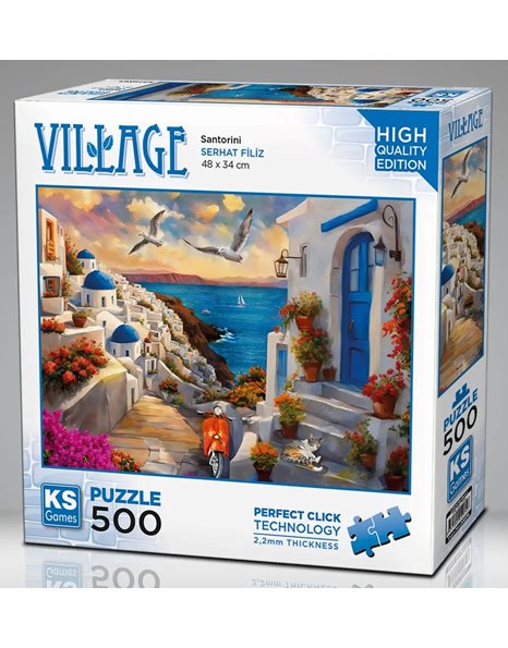 KS PUZZLE VILLAGE SANTORINI 500pcs