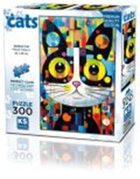 KS PUZZLE CATS ABSTRACT CAT 300pcs